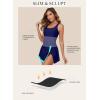 imageAleumdr Women One Piece Swim Dress Swimsuit Tummy Control Bathing Suit Swimdress Split Skirt with Briefs SwimwearNavy Blue