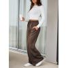 imageAleumdr Womens High Waisted Drawstring Waist Wide Leg Sweatpants with Pockets Casual Loose Yoga PantsLighter Weight Coffee