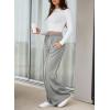imageAleumdr Womens High Waisted Drawstring Waist Wide Leg Sweatpants with Pockets Casual Loose Yoga PantsLighter Weight Gray