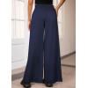 imageAleumdr Womens High Waisted Drawstring Waist Wide Leg Sweatpants with Pockets Casual Loose Yoga PantsLighter Weight Navy Blue