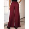 imageAleumdr Womens High Waisted Drawstring Waist Wide Leg Sweatpants with Pockets Casual Loose Yoga PantsLighter Weight Red