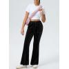 imageAleumdr Womens High Waisted Sweatpants Flare Leg Lounge Pants Drawstring Waist Velour Pants Pajama Pants with PocketsBlack