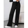 imageAleumdr Womens High Waisted Wide Legs Sweatpant Casual Drawstring Sweat Pants Workout Athletic Joggers with PocketsBlack