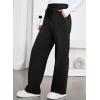imageAleumdr Womens High Waisted Wide Legs Sweatpant Casual Drawstring Sweat Pants Workout Athletic Joggers with PocketsBlack