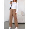 imageAleumdr Womens High Waisted Wide Legs Sweatpant Casual Drawstring Sweat Pants Workout Athletic Joggers with PocketsBrown