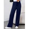 imageAleumdr Womens High Waisted Wide Legs Sweatpant Casual Drawstring Sweat Pants Workout Athletic Joggers with PocketsNavy Blue