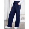 imageAleumdr Womens High Waisted Wide Legs Sweatpant Casual Drawstring Sweat Pants Workout Athletic Joggers with PocketsNavy Blue