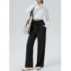 imageAleumdr Womens Wide Leg Lounge Pansts with Pocket Yoga Sweatpants High Waisted Baggy Athletic Palazzo Flowy PantsA1 Black