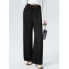 imageAleumdr Womens Wide Leg Lounge Pansts with Pocket Yoga Sweatpants High Waisted Baggy Athletic Palazzo Flowy PantsA1 Black