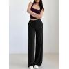imageAleumdr Womens Wide Leg Lounge Pansts with Pocket Yoga Sweatpants High Waisted Baggy Athletic Palazzo Flowy PantsA1 Black
