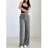 imageAleumdr Womens Wide Leg Lounge Pansts with Pocket Yoga Sweatpants High Waisted Baggy Athletic Palazzo Flowy PantsA2 Light Grey