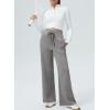 imageAleumdr Womens Wide Leg Lounge Pansts with Pocket Yoga Sweatpants High Waisted Baggy Athletic Palazzo Flowy PantsA2 Light Grey