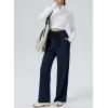 imageAleumdr Womens Wide Leg Lounge Pansts with Pocket Yoga Sweatpants High Waisted Baggy Athletic Palazzo Flowy PantsA3 Navy Blue