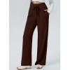 imageAleumdr Womens Wide Leg Lounge Pansts with Pocket Yoga Sweatpants High Waisted Baggy Athletic Palazzo Flowy PantsA4 Brown