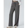 imageAleumdr Womens Wide Leg Lounge Pansts with Pocket Yoga Sweatpants High Waisted Baggy Athletic Palazzo Flowy PantsA7 Dark Grey