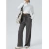 imageAleumdr Womens Wide Leg Lounge Pansts with Pocket Yoga Sweatpants High Waisted Baggy Athletic Palazzo Flowy PantsA7 Dark Grey