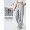 imageAleumdr Womens Wide Leg Sweatpants Casual Loose Pants High Waisted Drawstring Baggy Lounge Pants with PocketsA2 Light Grey