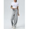 imageAleumdr Womens Wide Leg Sweatpants Casual Loose Pants High Waisted Drawstring Baggy Lounge Pants with PocketsA2 Light Grey