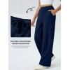 imageAleumdr Womens Wide Leg Sweatpants Casual Loose Pants High Waisted Drawstring Baggy Lounge Pants with PocketsA3 Navy Blue