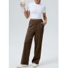 imageAleumdr Womens Wide Leg Sweatpants Casual Loose Pants High Waisted Drawstring Baggy Lounge Pants with PocketsA4 Brown