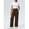 imageAleumdr Womens Wide Leg Sweatpants Casual Loose Pants High Waisted Drawstring Baggy Lounge Pants with PocketsA4 Brown
