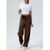 imageAleumdr Womens Wide Leg Sweatpants Casual Loose Pants High Waisted Drawstring Baggy Lounge Pants with PocketsA4 Brown