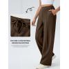 imageAleumdr Womens Wide Leg Sweatpants Casual Loose Pants High Waisted Drawstring Baggy Lounge Pants with PocketsA4 Brown