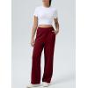 imageAleumdr Womens Wide Leg Sweatpants Casual Loose Pants High Waisted Drawstring Baggy Lounge Pants with PocketsA5 Wine Red
