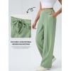 imageAleumdr Womens Wide Leg Sweatpants Casual Loose Pants High Waisted Drawstring Baggy Lounge Pants with PocketsA7 Lighe Green
