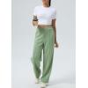 imageAleumdr Womens Wide Leg Sweatpants Casual Loose Pants High Waisted Drawstring Baggy Lounge Pants with PocketsA7 Lighe Green