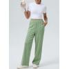 imageAleumdr Womens Wide Leg Sweatpants Casual Loose Pants High Waisted Drawstring Baggy Lounge Pants with PocketsA7 Lighe Green