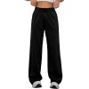 imageAleumdr Womens High Waisted Wide Legs Sweatpant Casual Drawstring Sweat Pants Workout Athletic Joggers with PocketsBlack