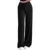 imageAleumdr Womens Wide Leg Lounge Pansts with Pocket Yoga Sweatpants High Waisted Baggy Athletic Palazzo Flowy PantsA1 Black