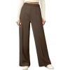 imageAleumdr Womens Wide Leg Sweatpants Casual Loose Pants High Waisted Drawstring Baggy Lounge Pants with PocketsA4 Brown
