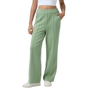 imageAleumdr Womens Wide Leg Sweatpants Casual Loose Pants High Waisted Drawstring Baggy Lounge Pants with PocketsA7 Lighe Green