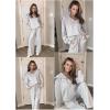 imageAleumdr Two Piece Outfits Half Zip Sweatshirt Sweatsuit Lounge Sets for Women Matching Set Wide Leg Sweatpant TracksuitA13 Gray