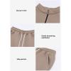 imageAleumdr Women 2 Piece Outfits Sweatsuit Oversized Half Zip Pullover Long Sleeve Sweatshirt Jogger Pants Set with PocketsSimply Taupe