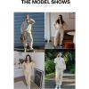 imageAleumdr Women 2 Piece Outfits Sweatsuit Oversized Half Zip Pullover Long Sleeve Sweatshirt Jogger Pants Set with PocketsSimply Taupe