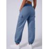 imageAleumdr Womens Sweatpants Cargo Joggers Baggy Sweat Fall Pants Athletic Cotton Fleece Lined Casual Pants with PocketsA6 Blue