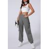 imageAleumdr Womens Sweatpants Cargo Joggers Baggy Sweat Fall Pants Athletic Cotton Fleece Lined Casual Pants with PocketsA9 Dark Gray