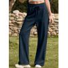 imageAleumdr Womens Wide Leg Lounge Pants with Pocket Yoga Sweatpants High Waisted Baggy Athletic Palazzo Flowy PantsA3 Navy Blue
