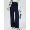 imageAleumdr Womens Wide Leg Lounge Pants with Pocket Yoga Sweatpants High Waisted Baggy Athletic Palazzo Flowy PantsA3 Navy Blue