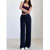 imageAleumdr Womens Wide Leg Lounge Pants with Pocket Yoga Sweatpants High Waisted Baggy Athletic Palazzo Flowy PantsA3 Navy Blue