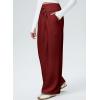 imageAleumdr Womens Wide Leg Lounge Pants with Pocket Yoga Sweatpants High Waisted Baggy Athletic Palazzo Flowy PantsA5 Wine Red