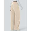 imageAleumdr Womens Wide Leg Lounge Pants with Pocket Yoga Sweatpants High Waisted Baggy Athletic Palazzo Flowy PantsA6 Beige