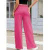 imageAleumdr Womens High Waisted Drawstring Waist Wide Leg Sweatpants with Pockets Casual Loose Yoga PantsHot Pink