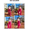 imageAleumdr Womens High Waisted Drawstring Waist Wide Leg Sweatpants with Pockets Casual Loose Yoga PantsHot Pink