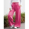 imageAleumdr Womens High Waisted Drawstring Waist Wide Leg Sweatpants with Pockets Casual Loose Yoga PantsHot Pink