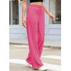 imageAleumdr Womens High Waisted Drawstring Waist Wide Leg Sweatpants with Pockets Casual Loose Yoga PantsHot Pink