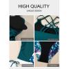 imageAleumdr Womens Tankini Swimsuits Athletic Two Piece Tummy Control Bathing Suits Modest Tank Tops with Print BottomsSea Green